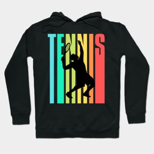 Colorful Tennis Player Silhouette Hoodie
